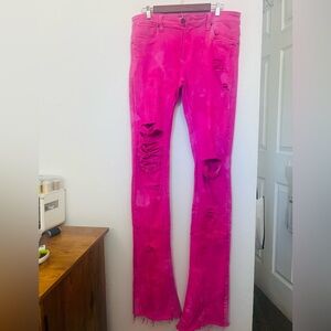 Pink Friday Stacked Jeans